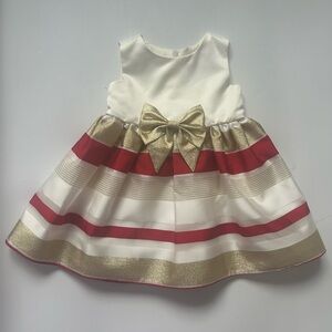 Rare Editions Gold and Red Formal Holiday Dress